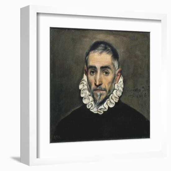 Portrait of an Unknown Gentleman-El Greco-Framed Art Print