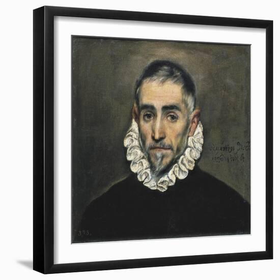 Portrait of an Unknown Gentleman-El Greco-Framed Art Print