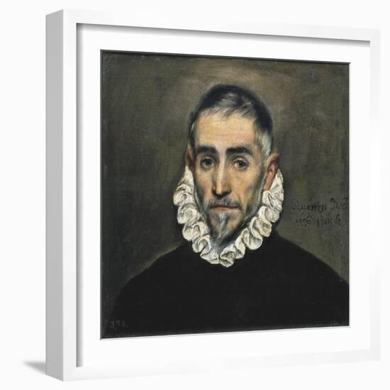 Portrait of an Unknown Gentleman-El Greco-Framed Art Print