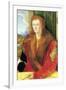 Portrait of an Unknown in Red-Albrecht Dürer-Framed Art Print