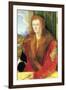 Portrait of an Unknown in Red-Albrecht Dürer-Framed Art Print