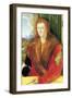 Portrait of an Unknown in Red-Albrecht Dürer-Framed Art Print