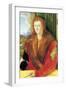 Portrait of an Unknown in Red-Albrecht Dürer-Framed Art Print