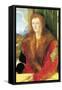 Portrait of an Unknown in Red-Albrecht Dürer-Framed Stretched Canvas