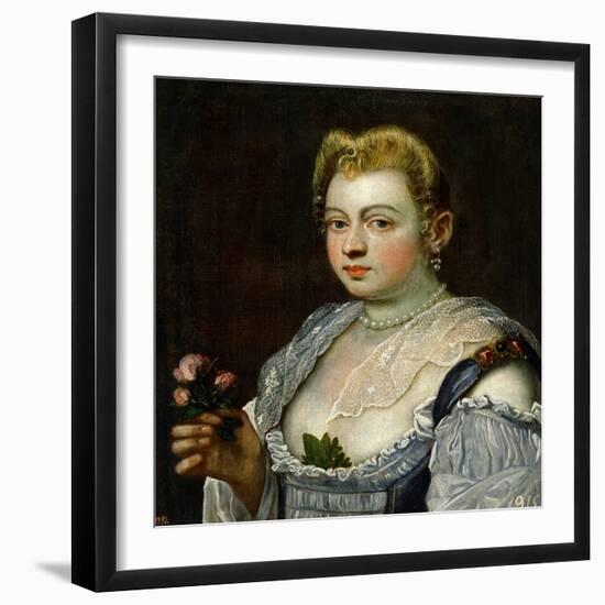 Portrait of an Unknown Lady-Jacopo Robusti Tintoretto-Framed Giclee Print