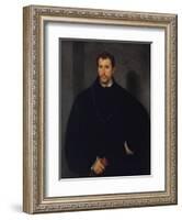 Portrait of an Unknown Man (The Man with Grey Eyes, or The Englishman)-Titian-Framed Giclee Print