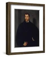 Portrait of an Unknown Man (The Man with Grey Eyes, or The Englishman)-Titian-Framed Giclee Print