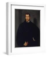 Portrait of an Unknown Man (The Man with Grey Eyes, or The Englishman)-Titian-Framed Giclee Print