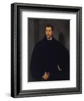 Portrait of an Unknown Man (The Man with Grey Eyes, or The Englishman)-Titian-Framed Giclee Print