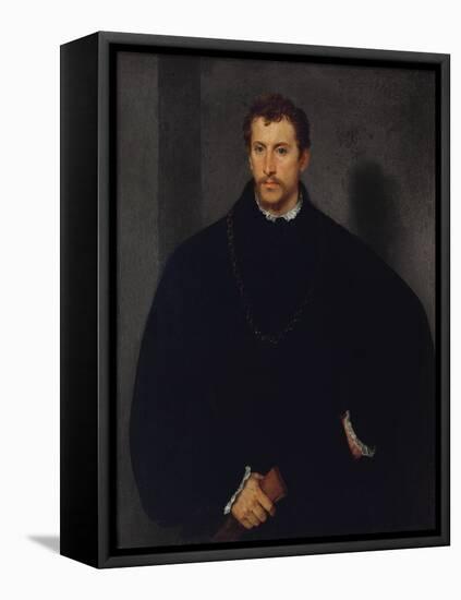 Portrait of an Unknown Man (The Man with Grey Eyes, or The Englishman)-Titian-Framed Stretched Canvas