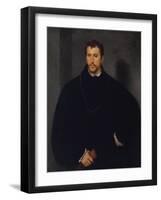 Portrait of an Unknown Man (The Man with Grey Eyes, or The Englishman)-Titian-Framed Giclee Print