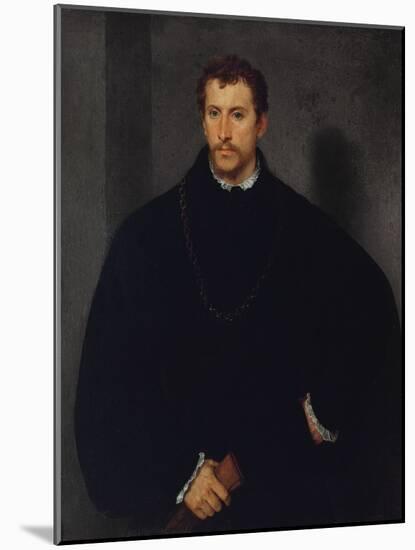Portrait of an Unknown Man (The Man with Grey Eyes, or The Englishman)-Titian-Mounted Giclee Print