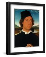 Portrait of an Unknown Man, With Landscape, 1490-Hans Memling-Framed Giclee Print