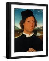 Portrait of an Unknown Man, With Landscape, 1490-Hans Memling-Framed Giclee Print