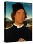 Portrait of an Unknown Man, With Landscape, 1490-Hans Memling-Stretched Canvas