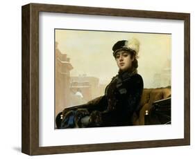 Portrait of an Unknown Woman, 1883-Ivan Nikolaevich Kramskoy-Framed Giclee Print