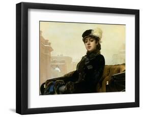 Portrait of an Unknown Woman, 1883-Ivan Nikolaevich Kramskoy-Framed Premium Giclee Print