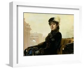 Portrait of an Unknown Woman, 1883-Ivan Nikolaevich Kramskoy-Framed Premium Giclee Print