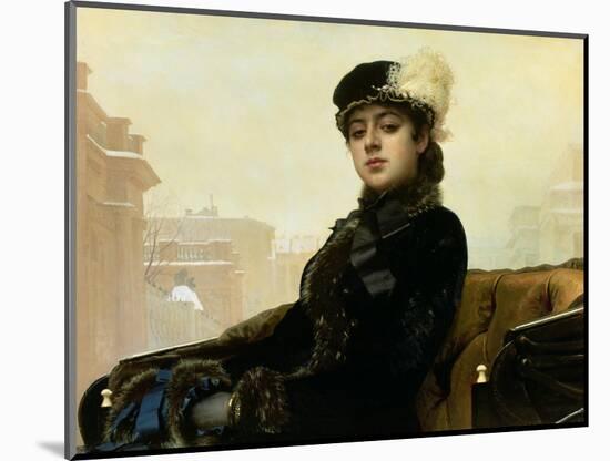 Portrait of an Unknown Woman, 1883-Ivan Nikolaevich Kramskoy-Mounted Premium Giclee Print