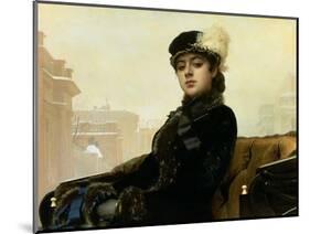 Portrait of an Unknown Woman, 1883-Ivan Nikolaevich Kramskoy-Mounted Premium Giclee Print