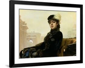 Portrait of an Unknown Woman, 1883-Ivan Nikolaevich Kramskoy-Framed Giclee Print