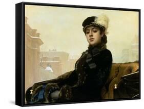 Portrait of an Unknown Woman, 1883-Ivan Nikolaevich Kramskoy-Framed Stretched Canvas