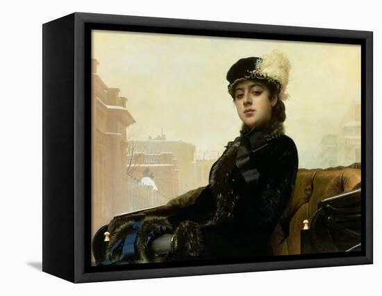 Portrait of an Unknown Woman, 1883-Ivan Nikolaevich Kramskoy-Framed Stretched Canvas