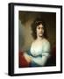 Portrait of an Unknown Woman in White Gown with Blue Ribbon, End 1790s-Vladimir Lukich Borovikovsky-Framed Giclee Print