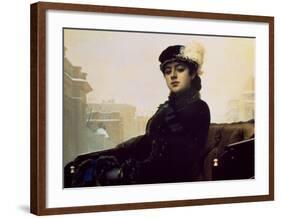 Portrait of an Unknown Woman-Ivan Kramskoj-Framed Art Print
