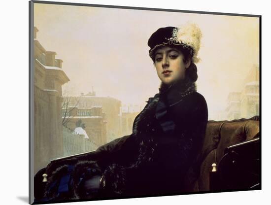 Portrait of an Unknown Woman-Ivan Nikolaevich Kramskoy-Mounted Art Print