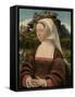 Portrait of an Unknown Woman-Jan Jansz Mostaert-Framed Stretched Canvas