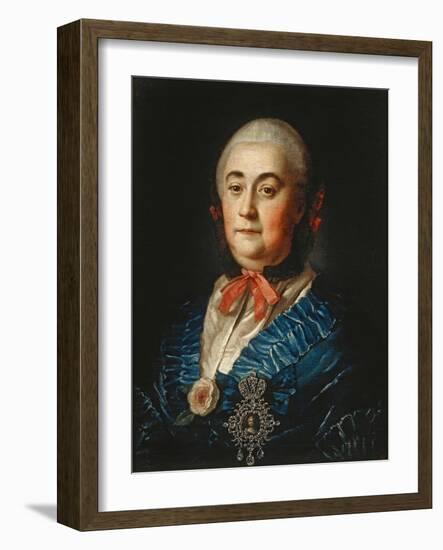 Portrait of Anastasia Izmaylova (1703-176), 1759-Alexei Petrovich Antropov-Framed Giclee Print