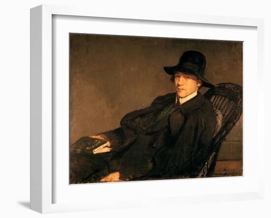 Portrait of Andre Gide (1869-1951), 1912-Jacques Emile Blanche-Framed Giclee Print