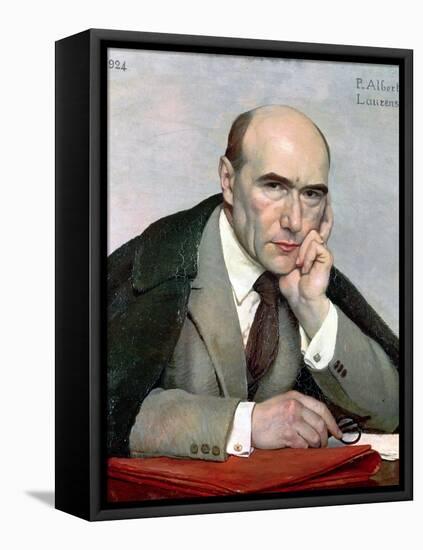 Portrait of Andre Gide (1869-1951) 1924-Paul Albert Laurens-Framed Stretched Canvas
