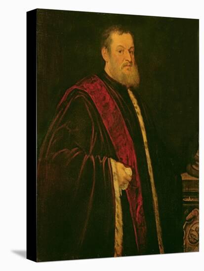 Portrait of Andrea Cappello-Jacopo Robusti Tintoretto-Stretched Canvas