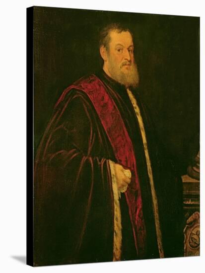 Portrait of Andrea Cappello-Jacopo Robusti Tintoretto-Stretched Canvas