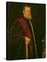 Portrait of Andrea Cappello-Jacopo Robusti Tintoretto-Stretched Canvas