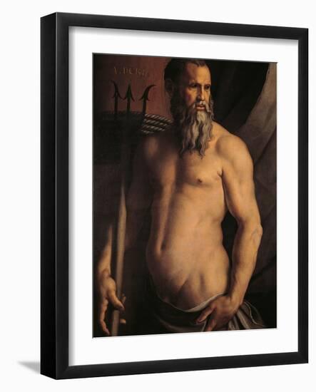 Portrait of Andrea Doria as Neptune-Agnolo Bronzino-Framed Giclee Print