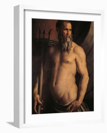 Portrait of Andrea Doria as Neptune-Agnolo Bronzino-Framed Giclee Print