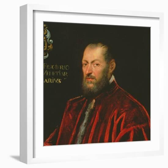Portrait of Andrea Frizier, Grand Chancellor of Venice-Jacopo Robusti Tintoretto-Framed Giclee Print