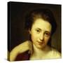 Portrait of Angelica Kauffmann, Bust Length-Anton von Maron-Stretched Canvas