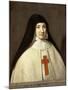 Portrait of Angélique Arnauld (1591-166), Abbess of the Abbey of Port-Royal-Philippe De Champaigne-Mounted Giclee Print