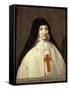 Portrait of Angélique Arnauld (1591-166), Abbess of the Abbey of Port-Royal-Philippe De Champaigne-Framed Stretched Canvas