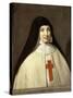 Portrait of Angélique Arnauld (1591-166), Abbess of the Abbey of Port-Royal-Philippe De Champaigne-Stretched Canvas