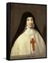 Portrait of Angélique Arnauld (1591-166), Abbess of the Abbey of Port-Royal-Philippe De Champaigne-Framed Stretched Canvas