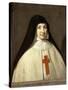 Portrait of Angélique Arnauld (1591-166), Abbess of the Abbey of Port-Royal-Philippe De Champaigne-Stretched Canvas