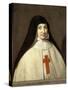 Portrait of Angélique Arnauld (1591-166), Abbess of the Abbey of Port-Royal-Philippe De Champaigne-Stretched Canvas