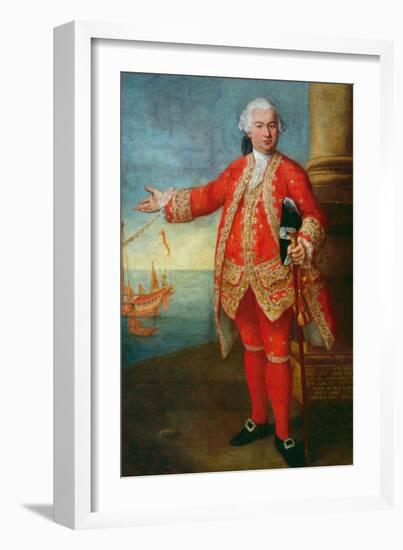 Portrait of Angelo Memmo Dressed as a Sea Captain-Alessandro Longhi-Framed Giclee Print