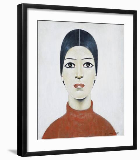 Portrait Of Ann, 1957-Laurence Stephen Lowry-Framed Premium Giclee Print