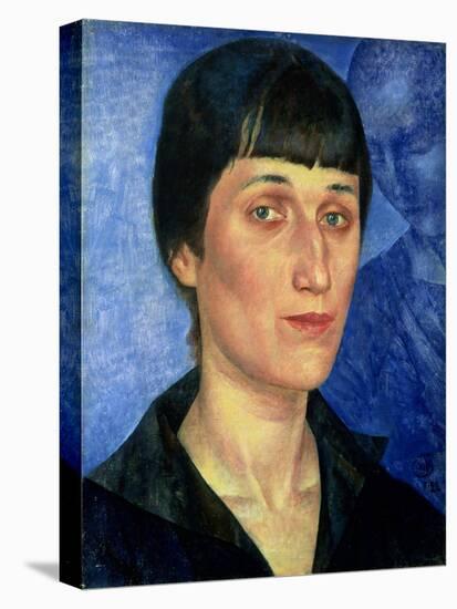 Portrait of Anna Akhmatova (1889-1966) 1922-Kuzma Sergeevich Petrov-Vodkin-Stretched Canvas